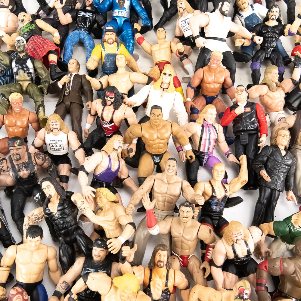 (90) Assorted 1990s 2000s WWE WCW Action Figures - 7