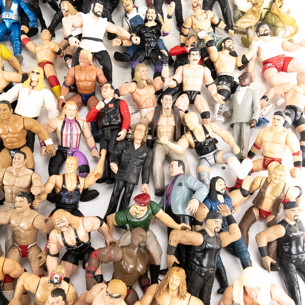 (90) Assorted 1990s 2000s WWE WCW Action Figures - 8