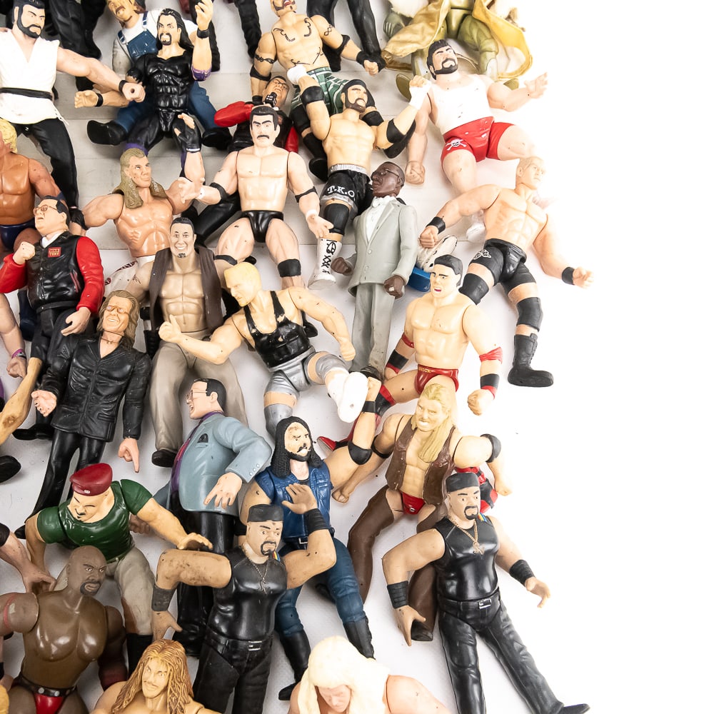(90) Assorted 1990s 2000s WWE WCW Action Figures - 9
