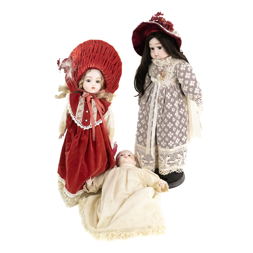 (3) Victoria Ashlea Original Porcelain Face Dolls (1 of 20)