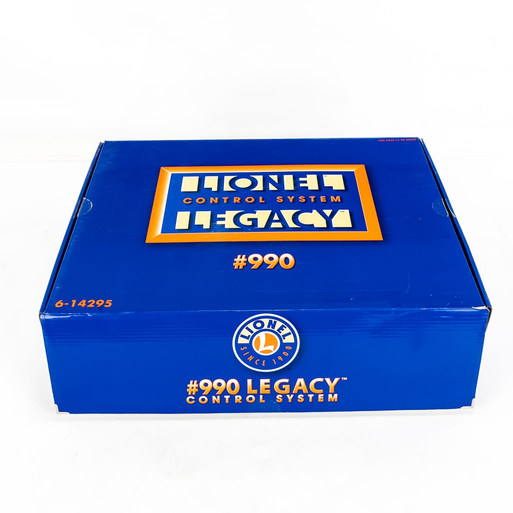 Lionel Legacy #990 Control System 6-14295: Lionel Legacy 6-14295 #990 control system. Excellent overall condition and still featured inside original packaging. Perfect addition to your collection, please use photos to judge condition and bid