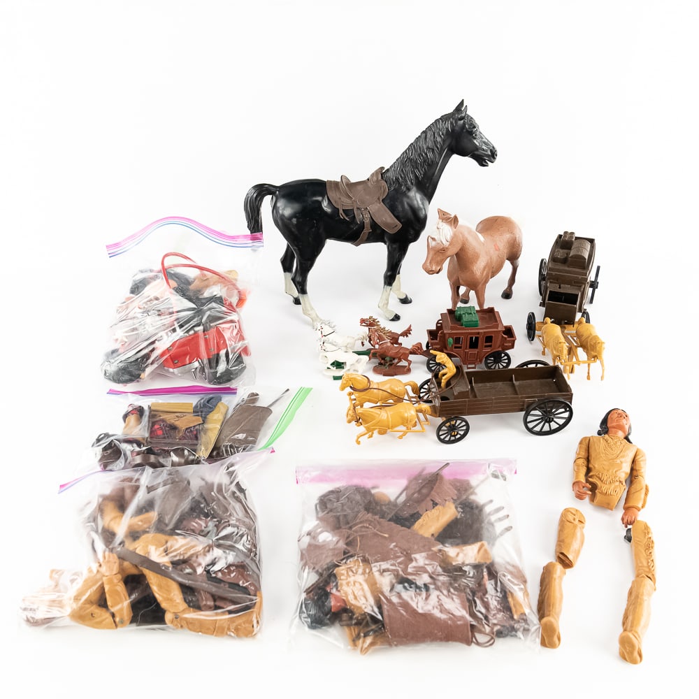 1960s Marx Johnny West Cowboy Thunderbolt & Chief+ (1 of 9)