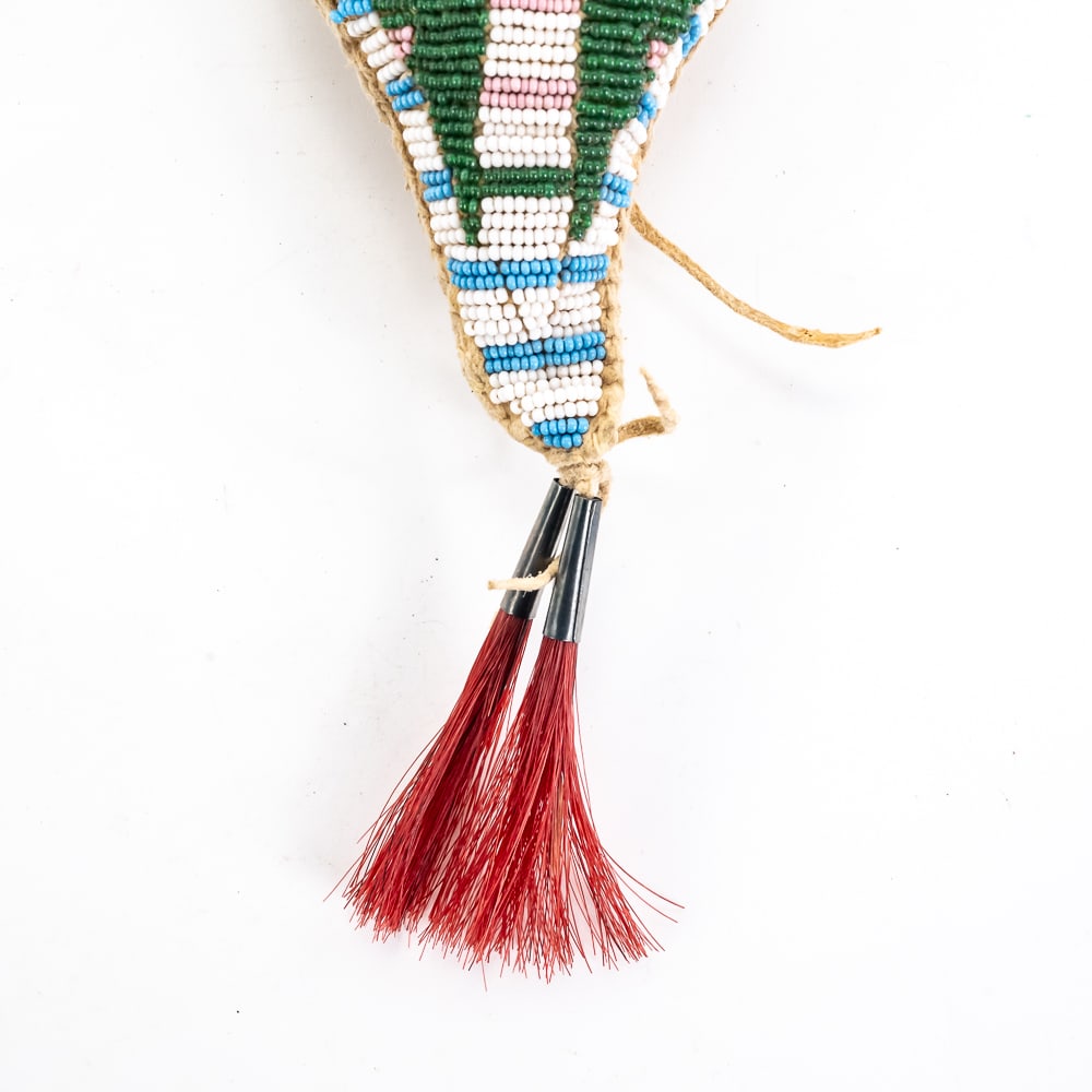 Native American Beaded Umbilical Fetish - 4