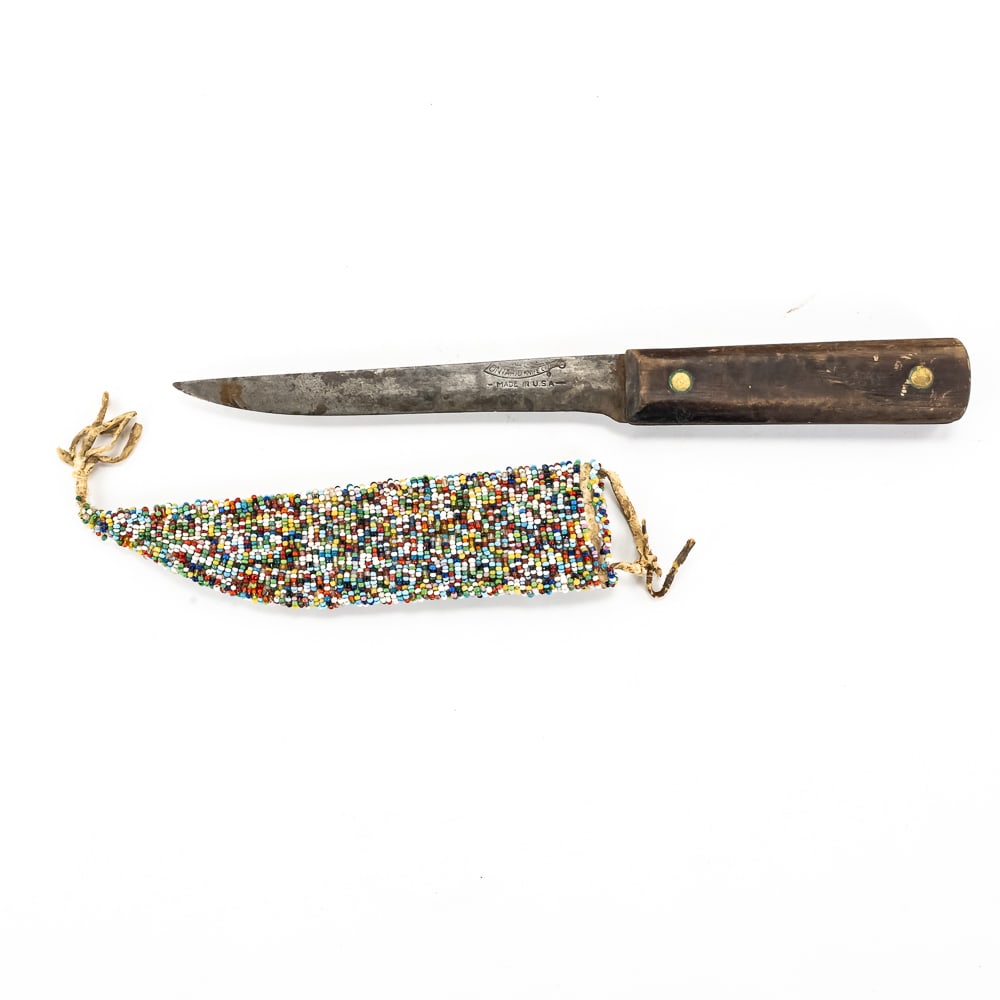Ontario Knife Co. Knife and Beaded Sheath (1 of 10)