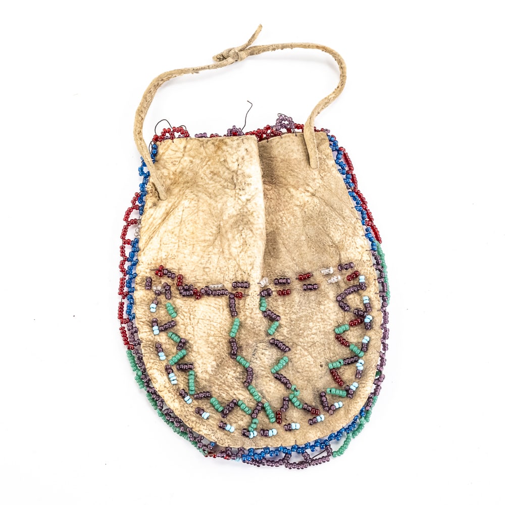 Vintage Native American Beaded Pouch - 4