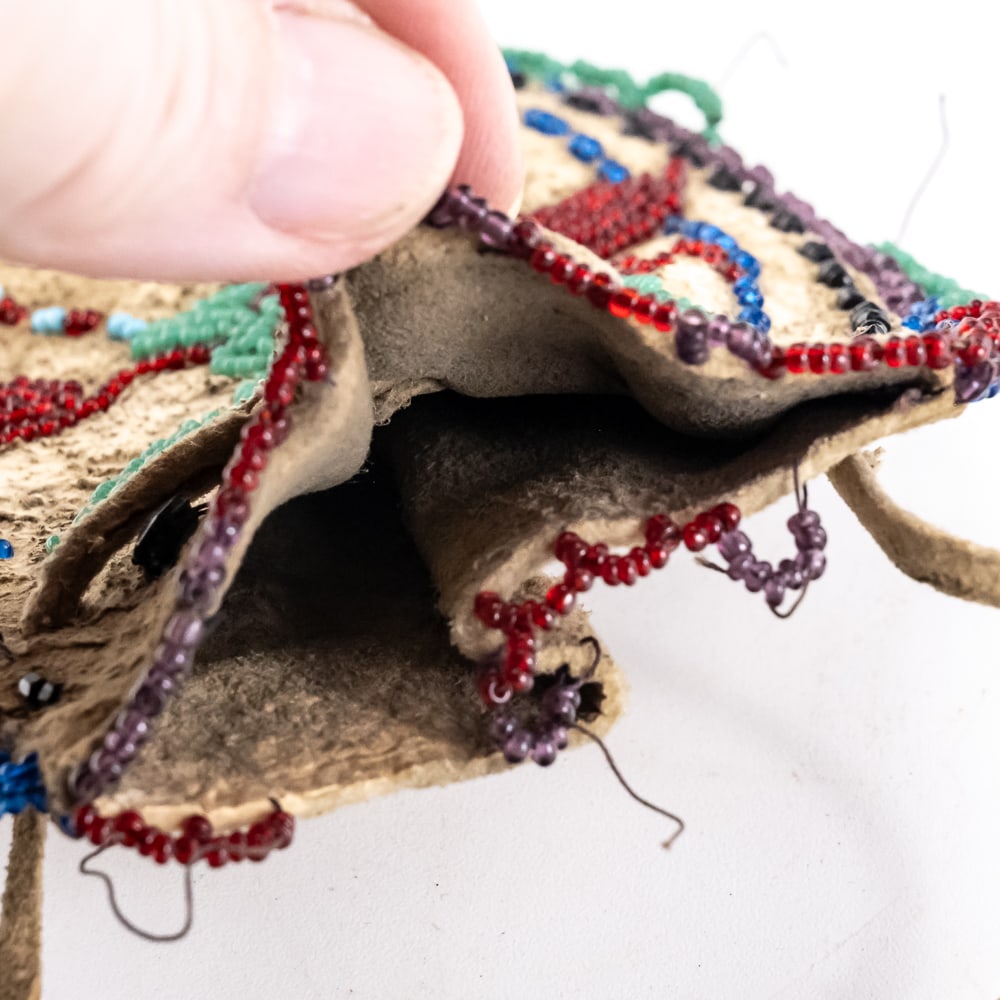 Vintage Native American Beaded Pouch - 7