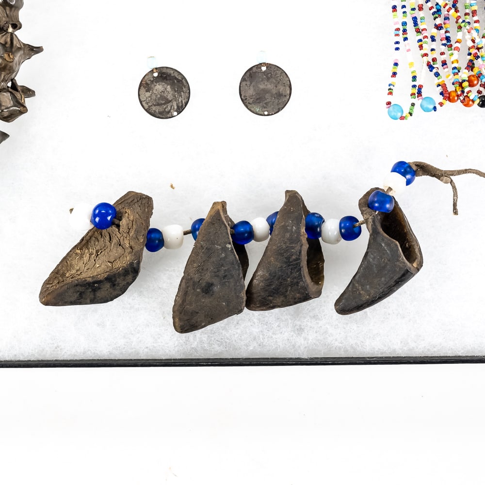 Native American Style Beaded Bag & Items - 13