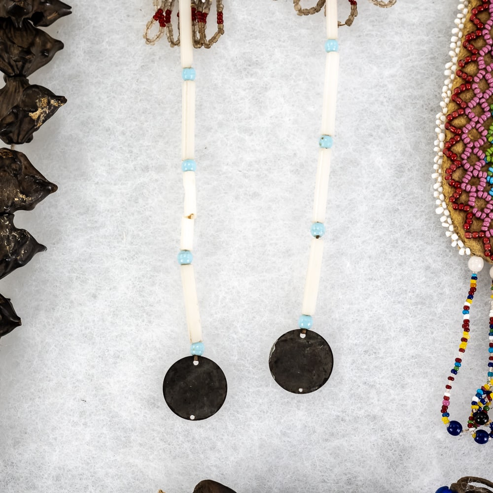Native American Style Beaded Bag & Items - 5