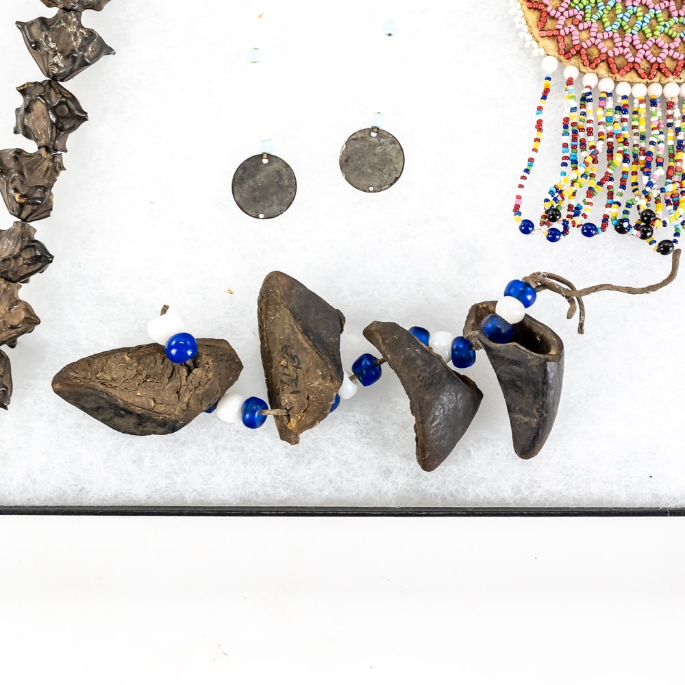 Native American Style Beaded Bag & Items - 7
