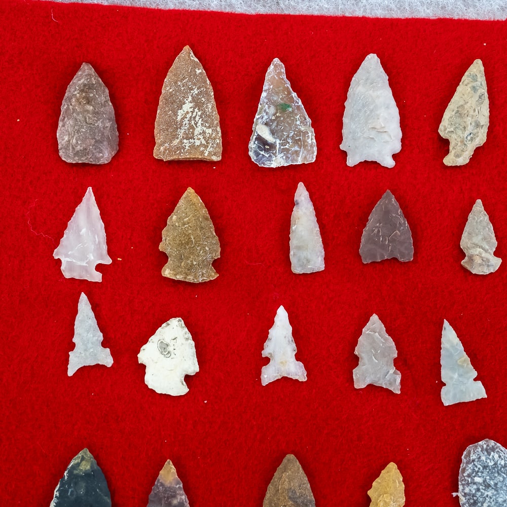 77pc Indigenous Stone Arrowhead Cache - 2