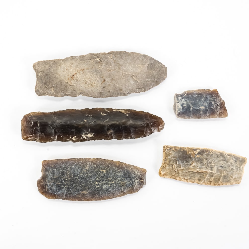 5 Pc Paleo-Indian Style Lithic Tools - 2
