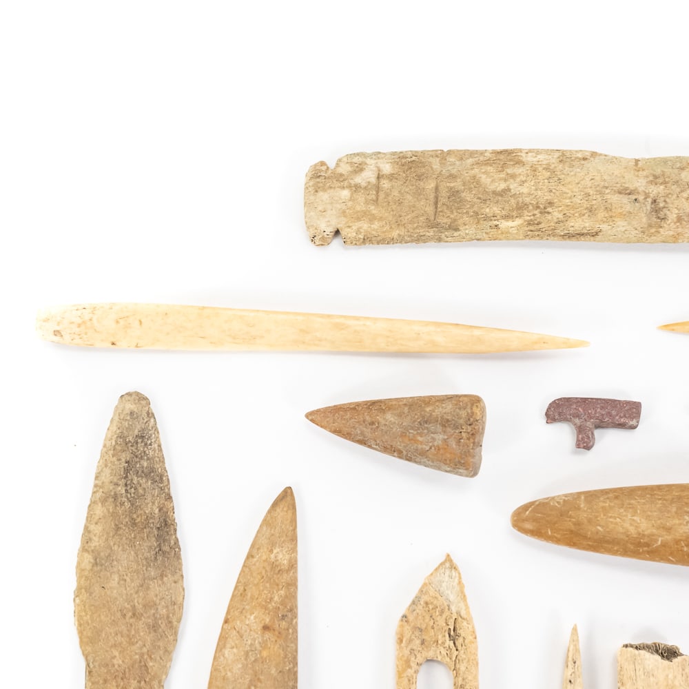 Assorted Bone & Stone Artifact Collection (16) - 2