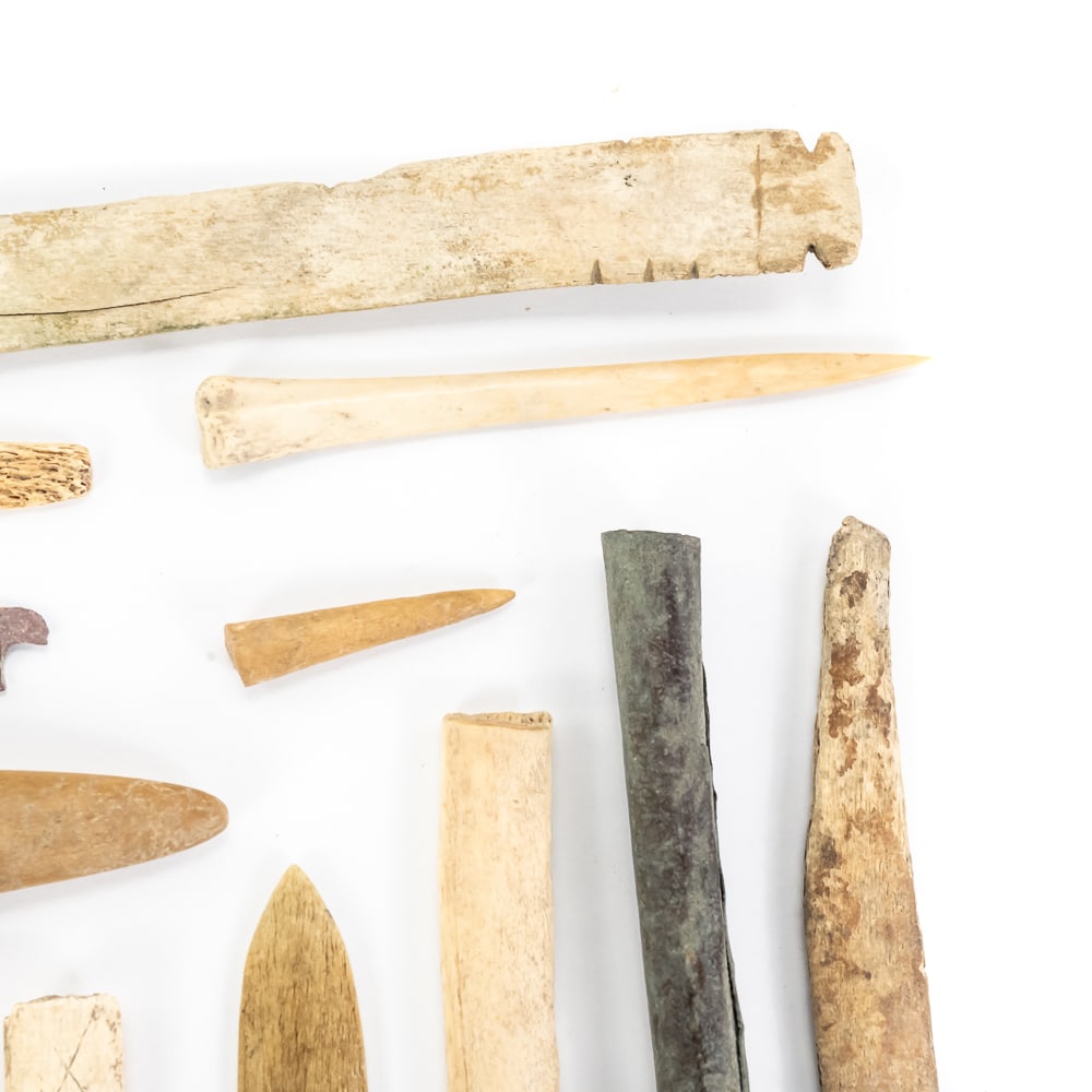 Assorted Bone & Stone Artifact Collection (16) - 8