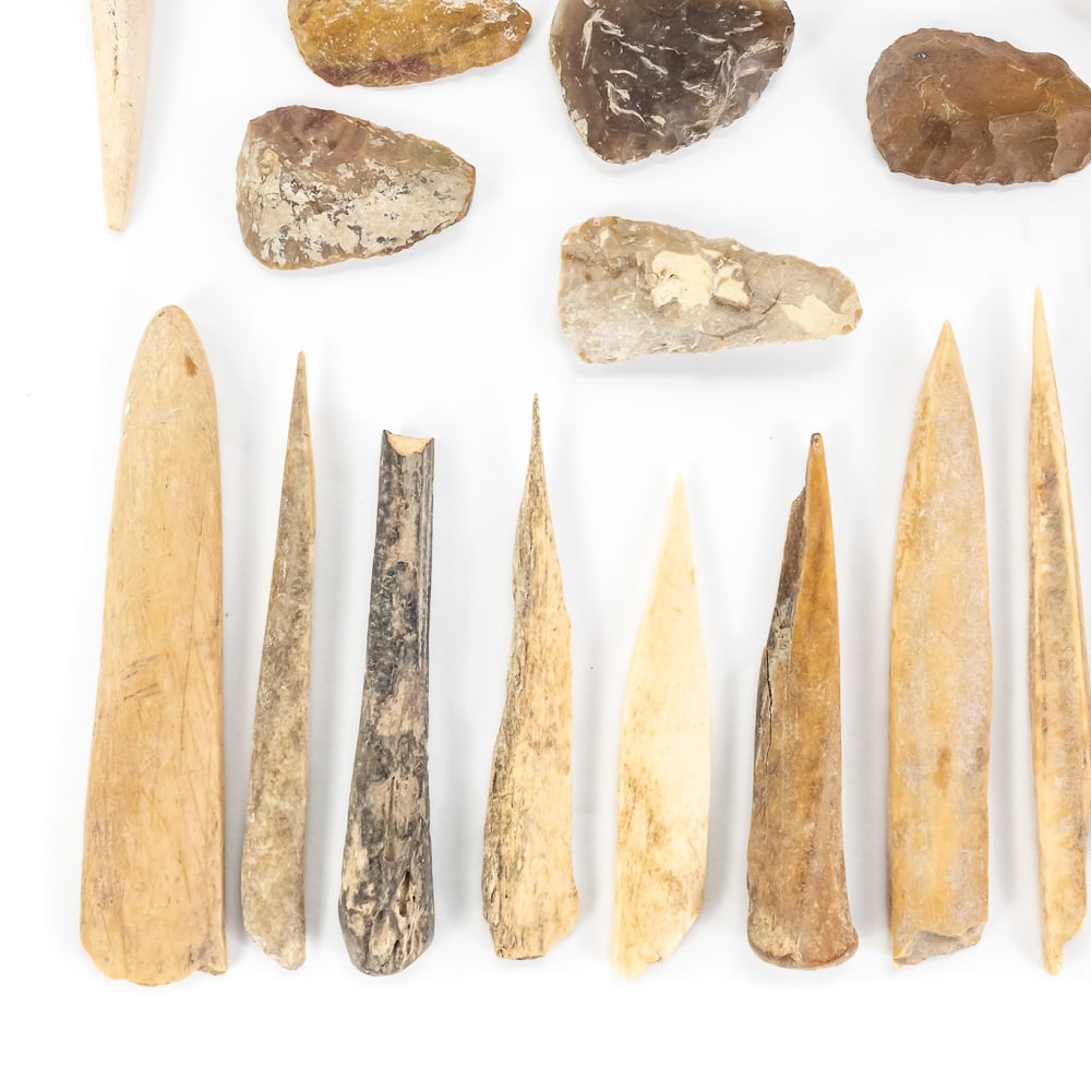 Ancient Lithic & Bone Tool Assemblage (30) - 4
