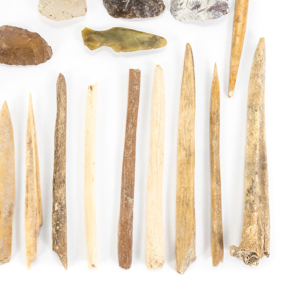 Ancient Lithic & Bone Tool Assemblage (30) - 5