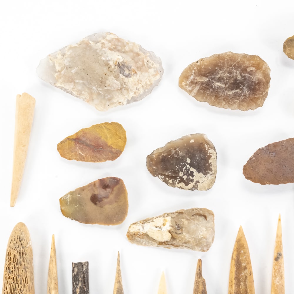 Ancient Lithic & Bone Tool Assemblage (30) - 7