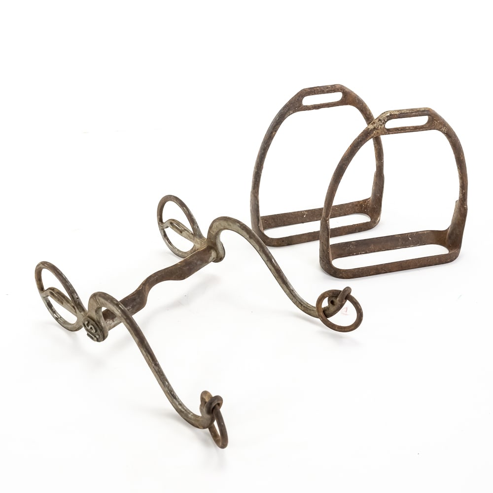 US M1892 Cavalry Bit & Stirrups Group (1 of 8)
