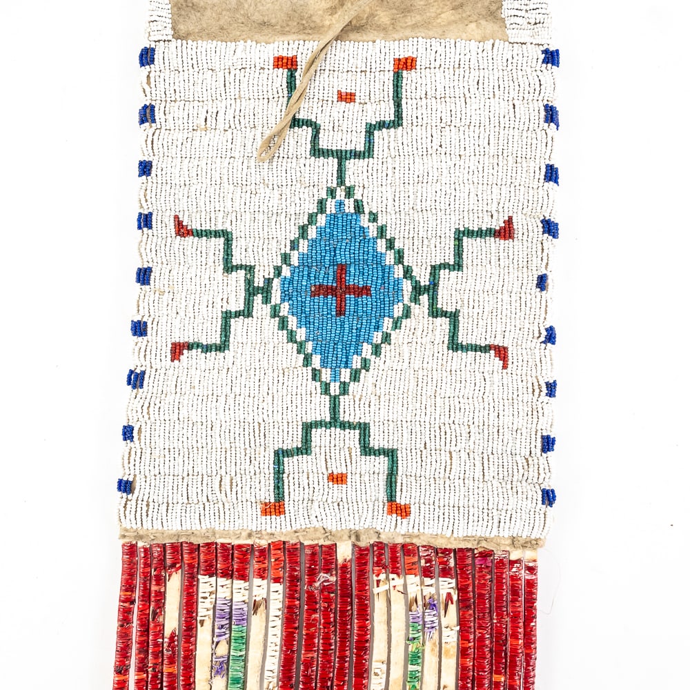 Native American Beaded Plains Pipe Bag - 7