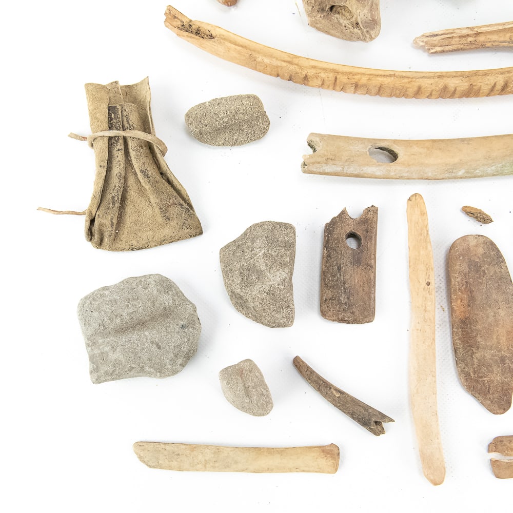 Primitive N. Am. Bone, Wood, Shell, Stone Tools - 2