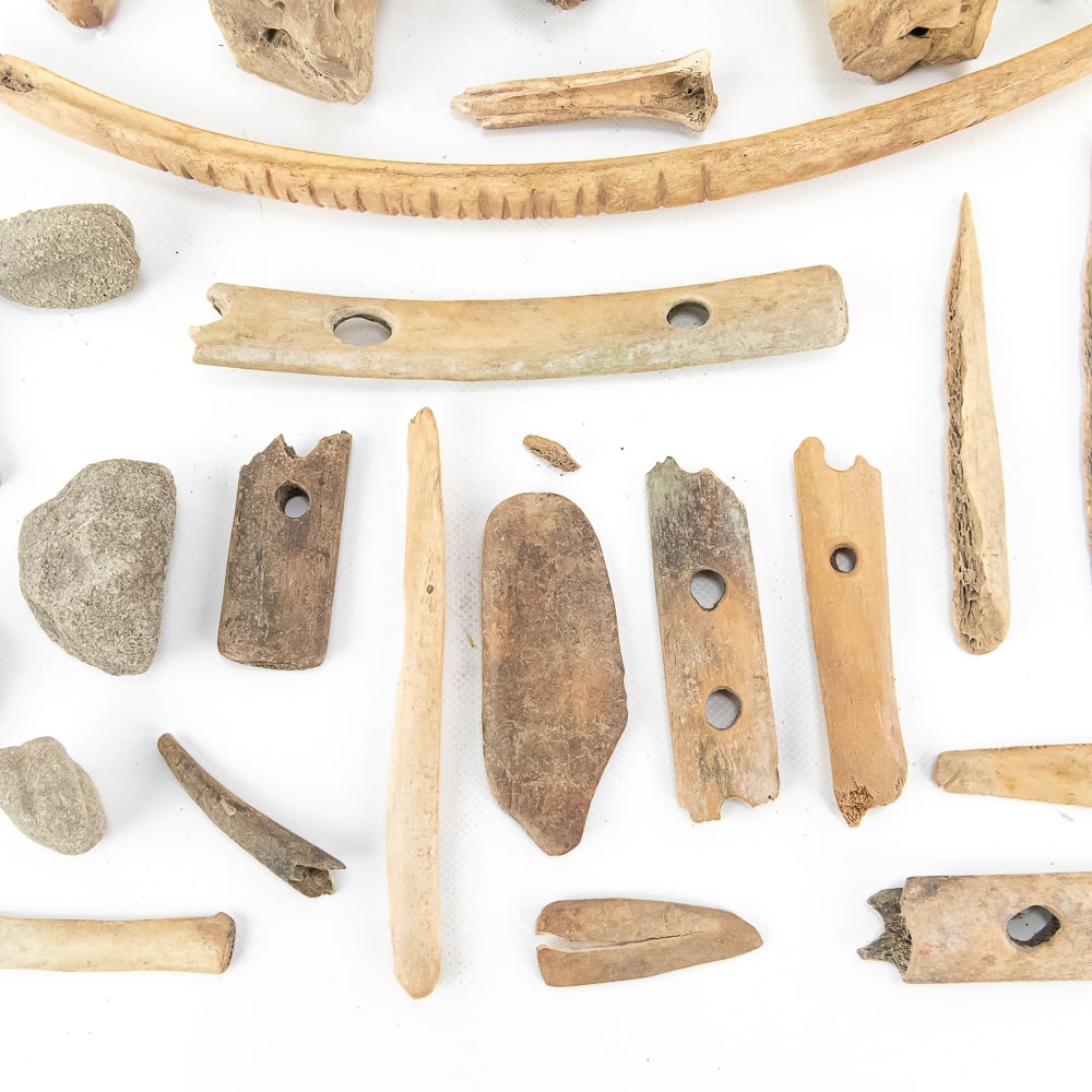 Primitive N. Am. Bone, Wood, Shell, Stone Tools - 3