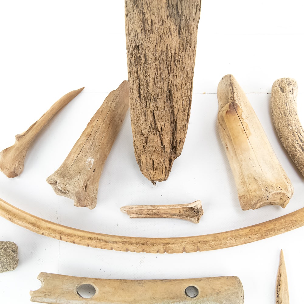Primitive N. Am. Bone, Wood, Shell, Stone Tools - 6