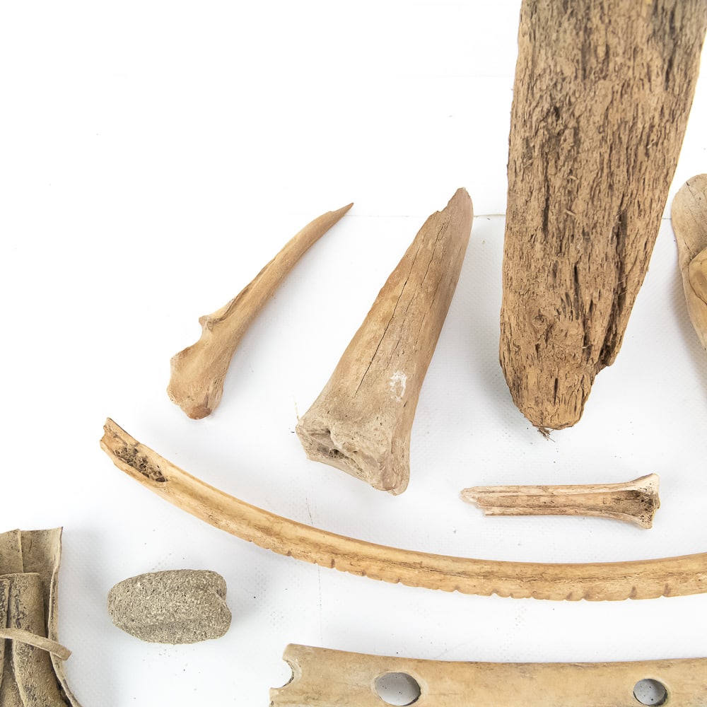 Primitive N. Am. Bone, Wood, Shell, Stone Tools - 7