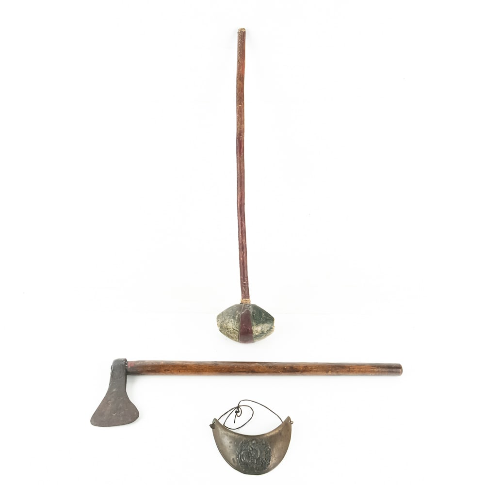 Folk-Style Brass Gorget & Weapons (3) (1 of 10)