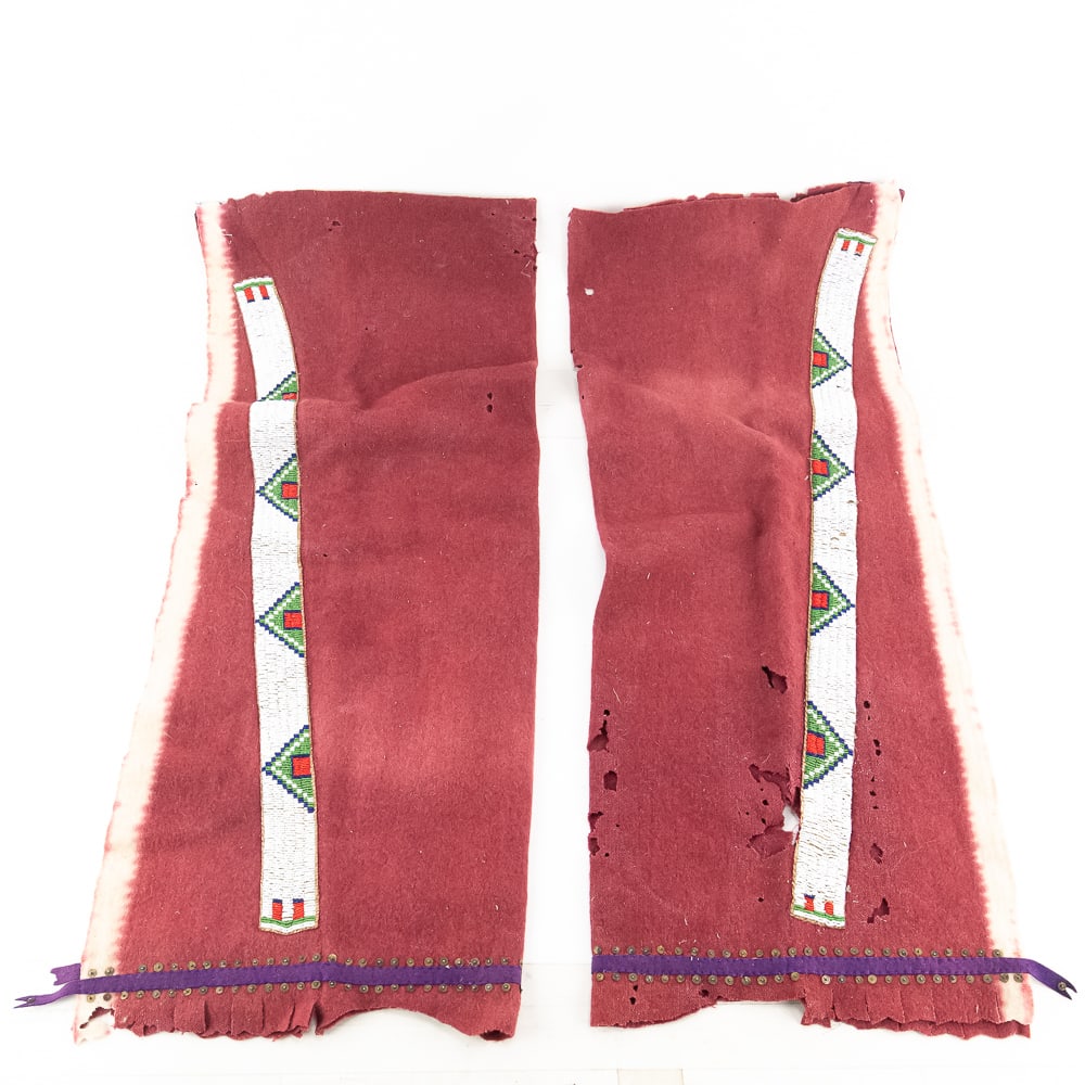 Beaded Native American Wool Leggings (1 of 10)
