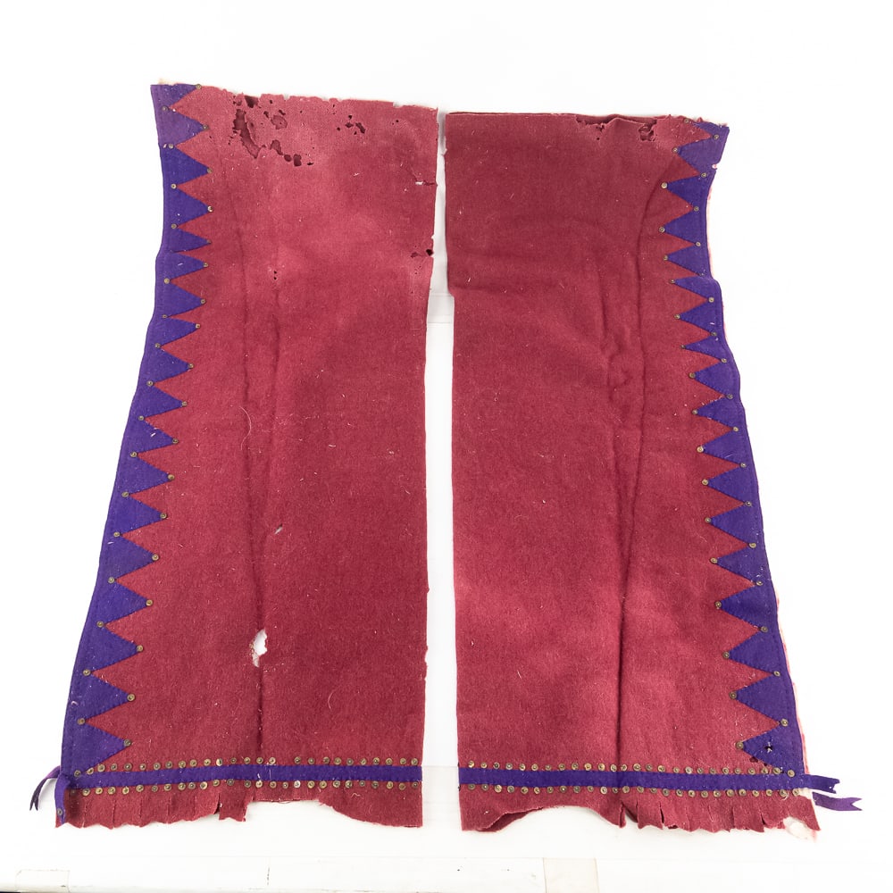 Beaded Native American Wool Leggings - 7