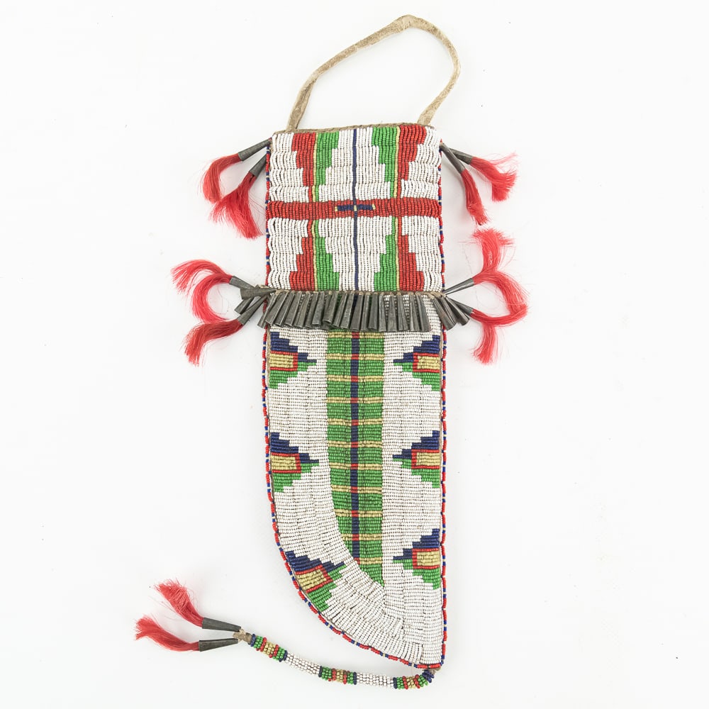 Native American Beaded Sheath & Case - 3