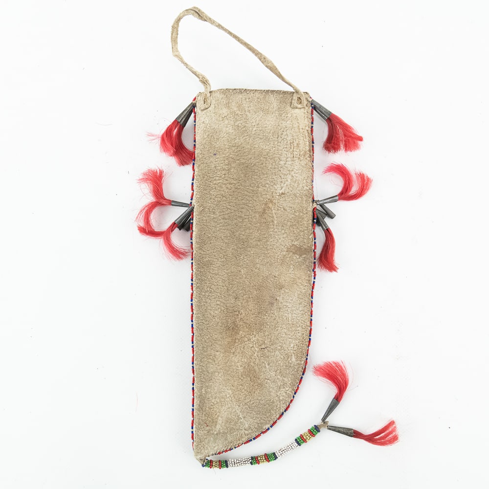 Native American Beaded Sheath & Case - 7