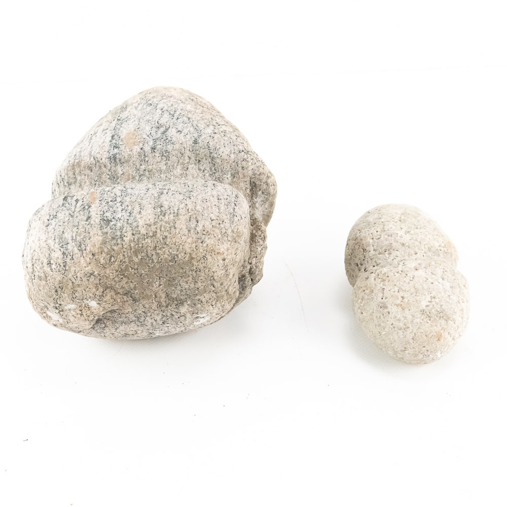 Pair Prehistoric Grooved Stone Mauls (2) - 3