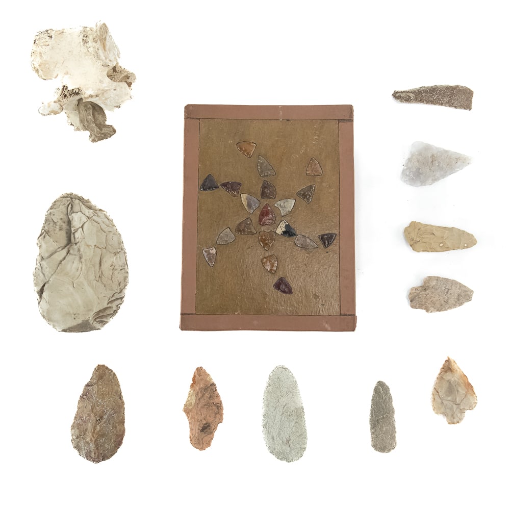 Native American Lithics & Fossil Vertebra (1 of 11)