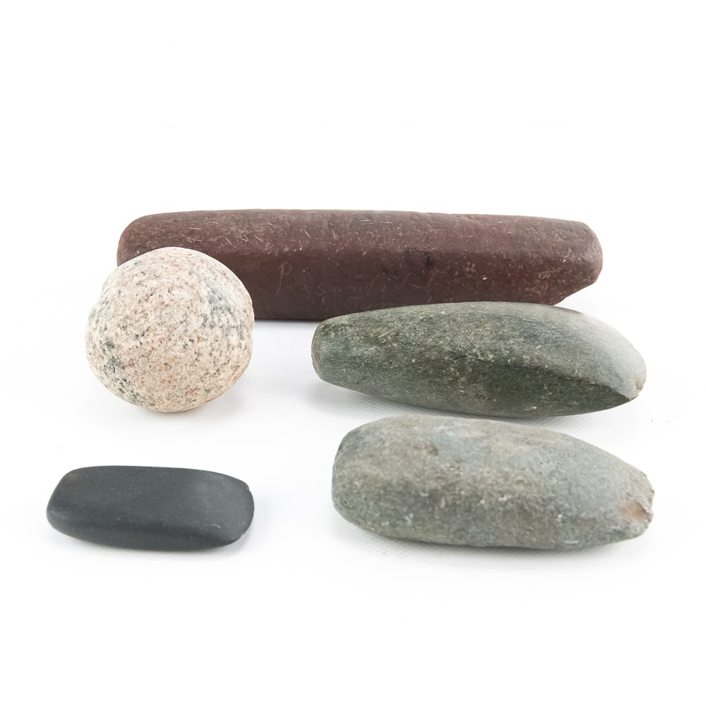 Ancient Ground Stone Tool Collection (5) - 3