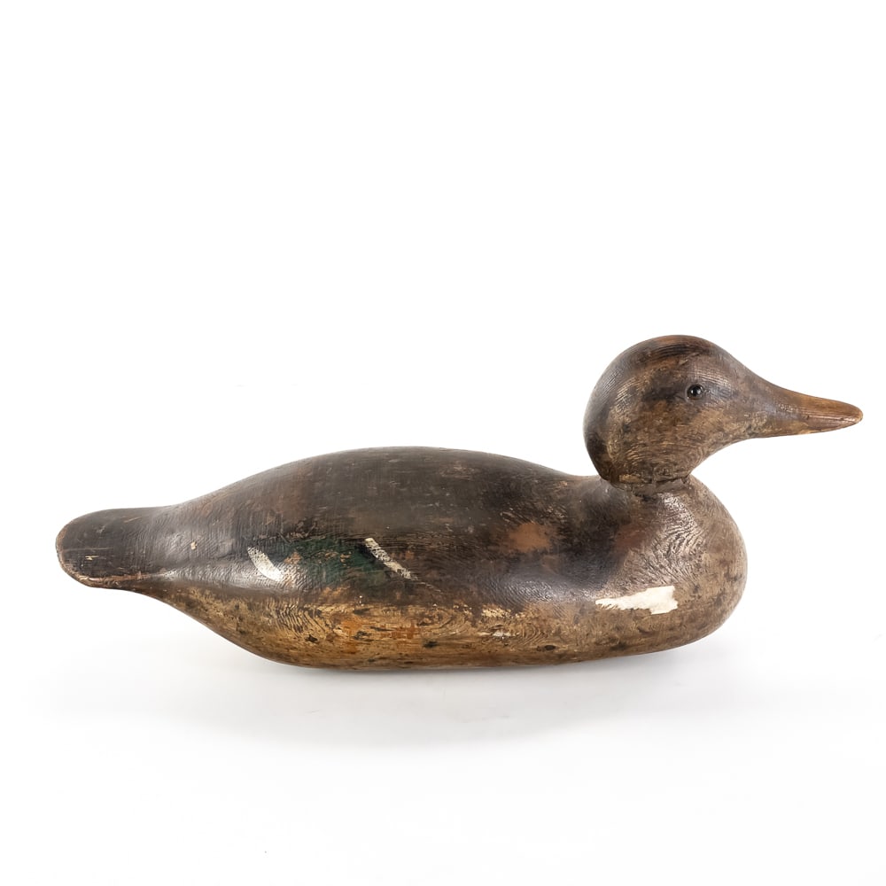 Antique Mason Style Solid Body Duck Decoy (1 of 7)