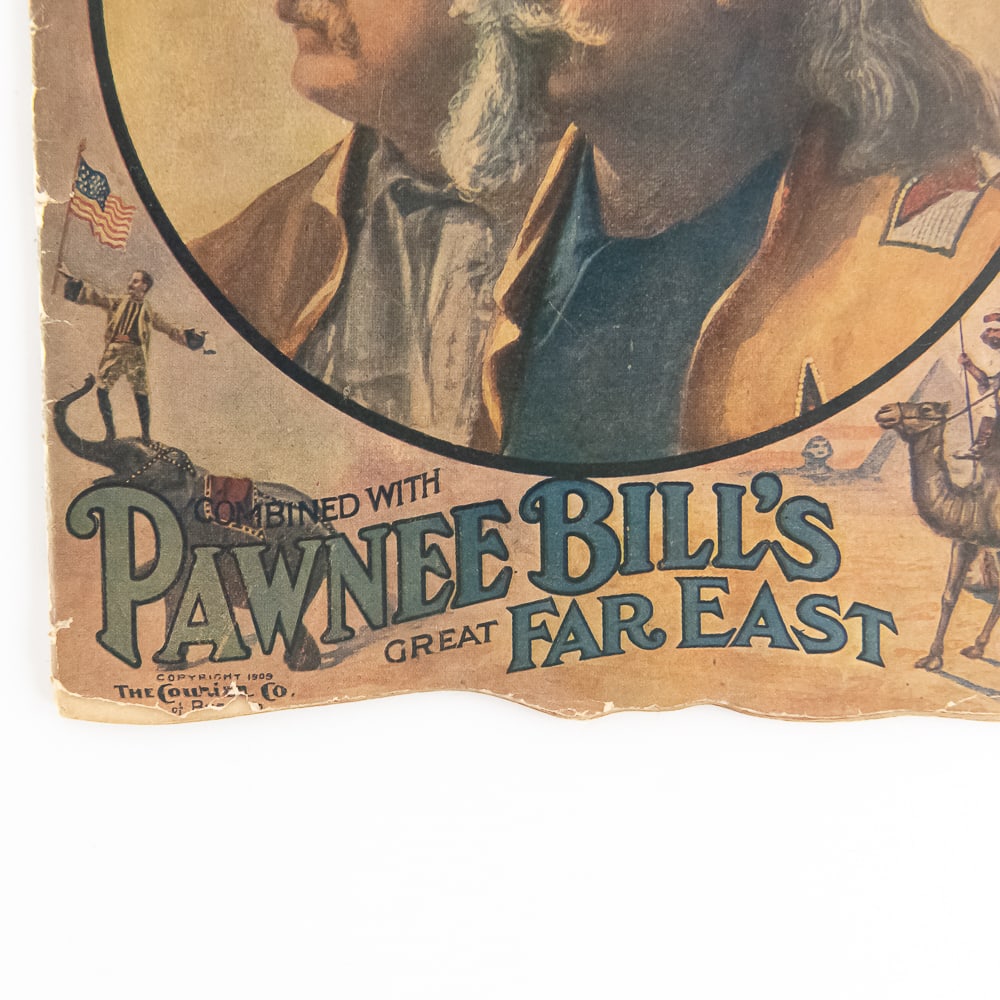 RARE! 1909 Buffalo Bill Pawnee Bill Program - 3