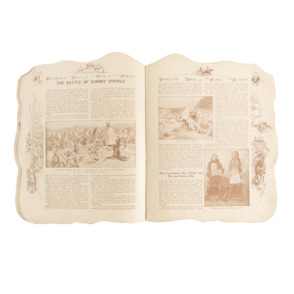 RARE! 1909 Buffalo Bill Pawnee Bill Program - 5