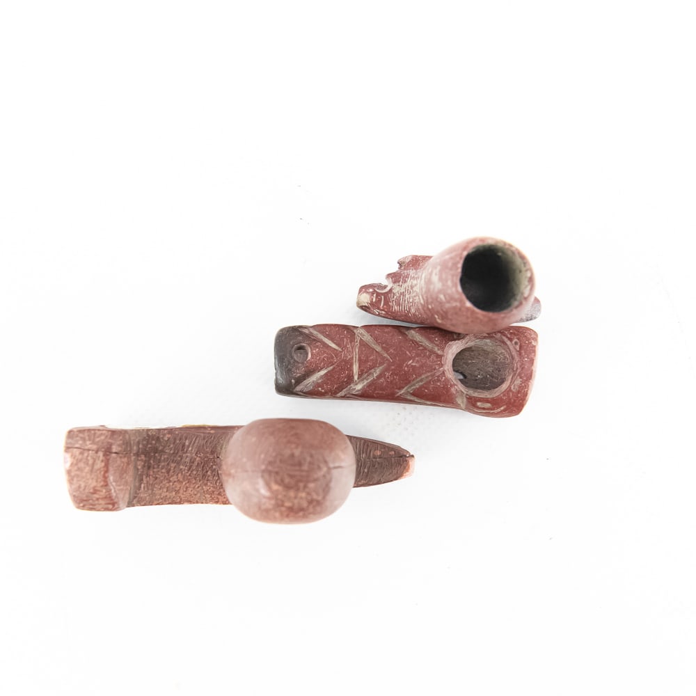 Native American Catlinite Pipe Collection - 3