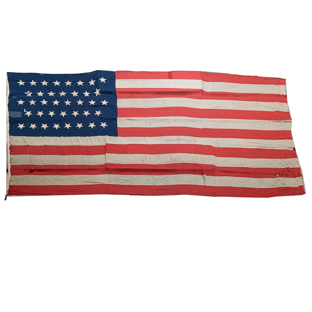 Massive 1876 38-Star U.S. Flag 25'x13' Denver (1 of 12)