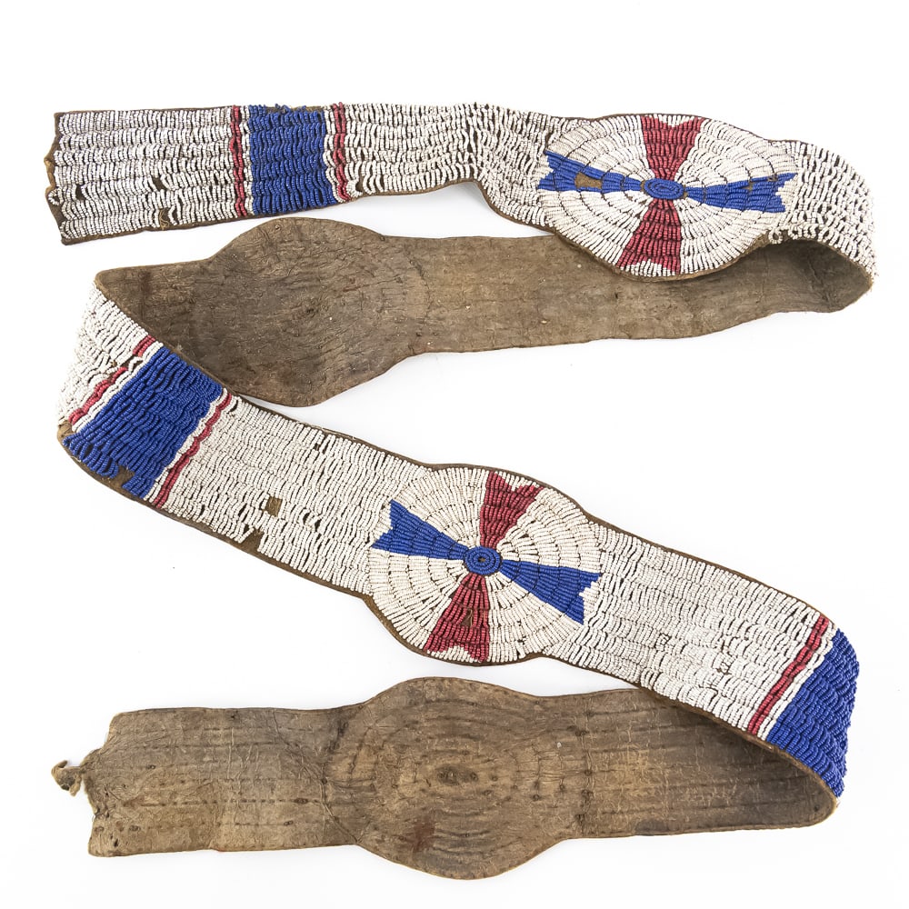 Native American Beaded Leather Sash (1 of 9)