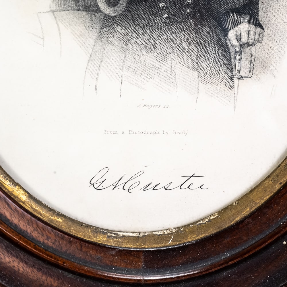 Framed Gen. George A. Custer Engraving - 2
