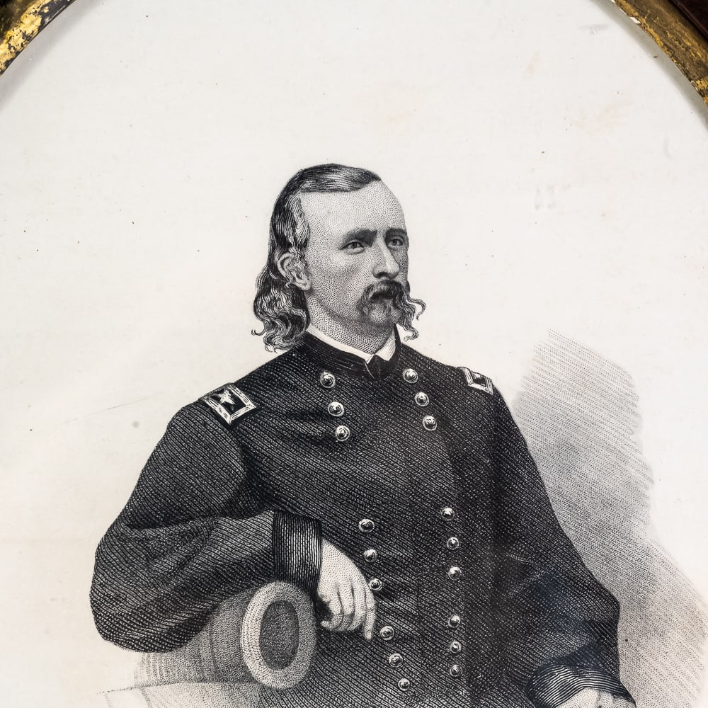Framed Gen. George A. Custer Engraving - 3