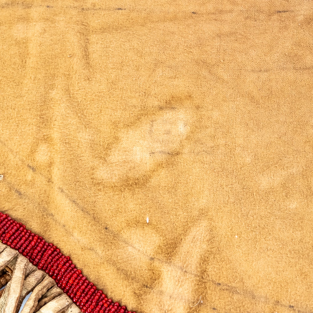 Unfinished Beaded Native American Cape Yoke - 12