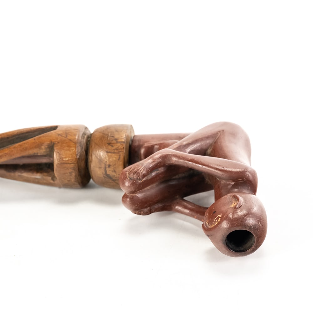 Native American Catlinite Figural Pipe - 13