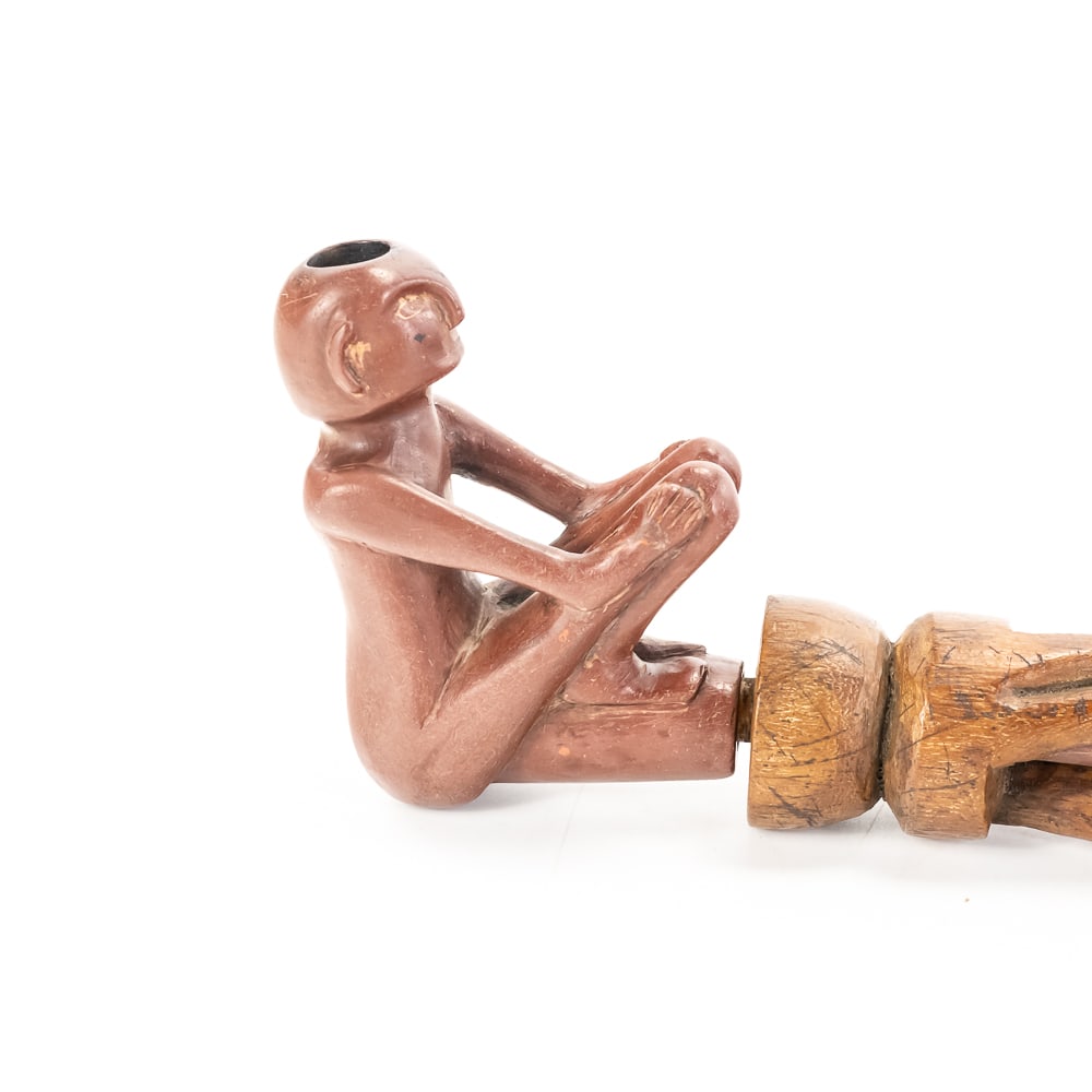 Native American Catlinite Figural Pipe - 2