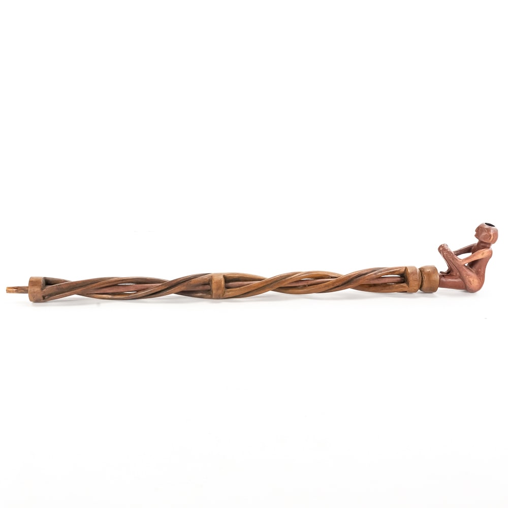 Native American Catlinite Figural Pipe - 6
