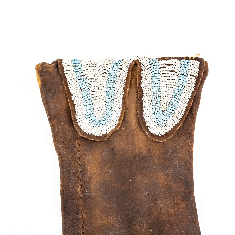 Plains Style Beaded Suede Pipe Bag - 2