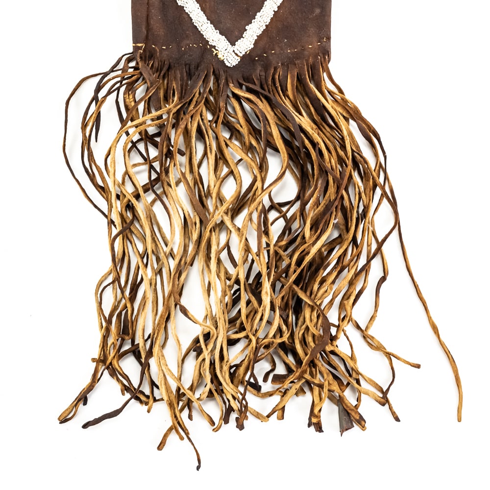 Plains Style Beaded Suede Pipe Bag - 4