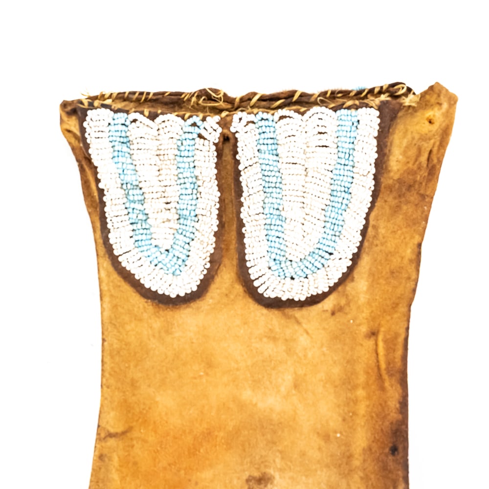 Plains Style Beaded Suede Pipe Bag - 6