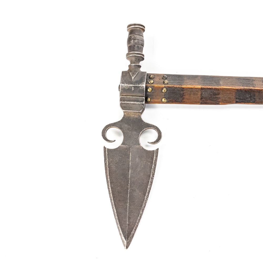 Spontoon Pipe Tomahawk with Brass Studs - 2